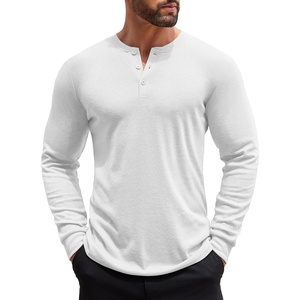 image:imageCOOFANDY Mens Henley Shirts Long Sleeve Button TShirt Lightweight Fashion Casual Pullover ShirtWhite