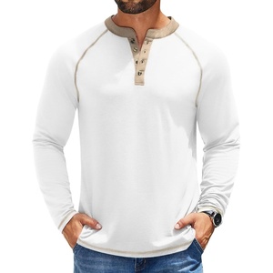 image:imageCOOFANDY Mens Henley Shirts Long Sleeve Casual Button V Neck TShirt Lightweight Fashion Pullover ShirtsWhite