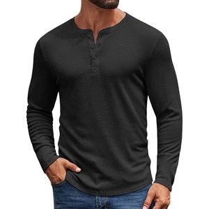 image:imageCOOFANDY Mens Henley Shirts Long Sleeve Casual Pullover Shirt Fashion Button TShirtBlack