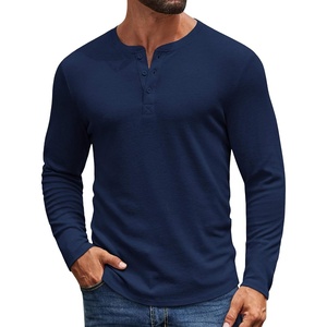 image:imageCOOFANDY Mens Henley Shirts Long Sleeve Casual Pullover Shirt Fashion Button TShirtNavy Blue