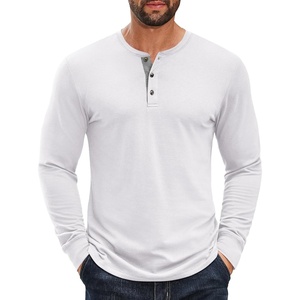 image:imageCOOFANDY Mens Long Sleeve Henley Shirts Cotton TShirts Casual Pullover Shirt Soft Stretch Basic Tees Fall TopsWhite