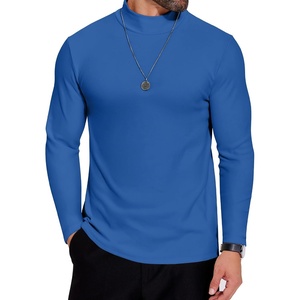 image:imageCOOFANDY Mens Mock Neck Shirts Fleece Long Sleeve Tops Basic Pullover TShirtsRoyal Blue