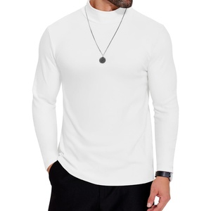 image:imageCOOFANDY Mens Mock Neck Shirts Fleece Long Sleeve Tops Basic Pullover TShirtsWhite
