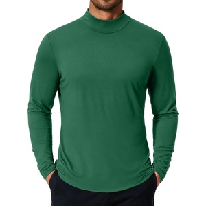 image:imageCOOFANDY Mens Mock Turtleneck TShirts Long Sleeve Solid Color Tees Shirts Basic Casual Slim Fit Pullover T ShirtsGreen