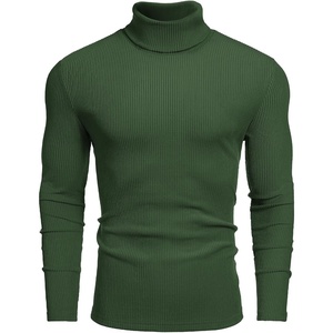 image:imageCOOFANDY Mens Ribbed Turtleneck Sweater Casual Basic Long Sleeve Knitted Pullover SweaterArmy Green
