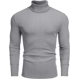 image:imageCOOFANDY Mens Ribbed Turtleneck Sweater Casual Basic Long Sleeve Knitted Pullover SweaterGray