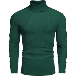image:imageCOOFANDY Mens Ribbed Turtleneck Sweater Casual Basic Long Sleeve Knitted Pullover SweaterGreen