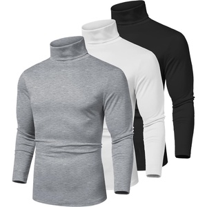 image:imageCOOFANDY Mens Slim Fit Basic Turtleneck Long Sleeve Lightweight Pullover Sweaters Casual Knitted Tops3 Pack  BlackWhiteLight Grey