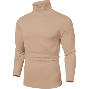 image:imageCOOFANDY Mens Slim Fit Basic Turtleneck Long Sleeve Lightweight Pullover Sweaters Casual Knitted TopsCamel