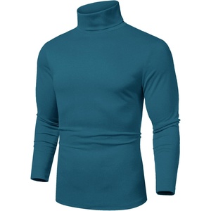 image:imageCOOFANDY Mens Slim Fit Basic Turtleneck Long Sleeve Lightweight Pullover Sweaters Casual Knitted TopsDenim Blue