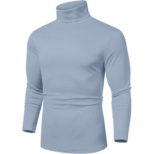 image:imageCOOFANDY Mens Slim Fit Basic Turtleneck Long Sleeve Lightweight Pullover Sweaters Casual Knitted TopsGray Blue