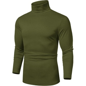 image:imageCOOFANDY Mens Slim Fit Basic Turtleneck Long Sleeve Lightweight Pullover Sweaters Casual Knitted TopsOlive Green