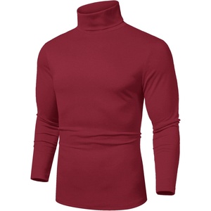 image:imageCOOFANDY Mens Slim Fit Basic Turtleneck Long Sleeve Lightweight Pullover Sweaters Casual Knitted TopsRed