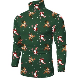image:imageCOOFANDY Mens Slim Fit Basic Turtleneck Long Sleeve Lightweight Pullover Sweaters Casual Knitted TopsSanta Claus Elk