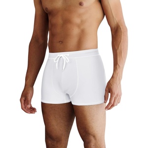 image:imageCOOFANDY Mens Square Leg Swim Briefs Tight Swim Trunks Swimsuit Athletic Bathing Suit Swimwear with LinerA Solid  White