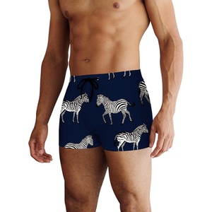 image:imageCOOFANDY Mens Square Leg Swim Briefs Tight Swim Trunks Swimsuit Athletic Bathing Suit Swimwear with LinerPattern  Zebra