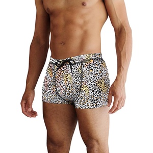 image:imageCOOFANDY Mens Square Leg Swim Briefs Tight Swim Trunks Swimsuit Athletic Bathing Suit Swimwear with LinerPattern11  Leopard Print