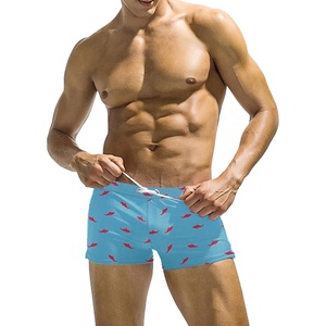 image:imageCOOFANDY Mens Square Leg Swim Briefs Tight Swim Trunks Swimsuit Athletic Bathing Suit Swimwear with LinerZ Blue Shark