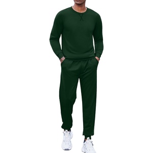 image:imageCOOFANDY Mens Tracksuit 2 Piece Long Sleeve Pullover Jogging Track Suit Athletic Casual SweatsuitDark Green
