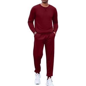 image:imageCOOFANDY Mens Tracksuit 2 Piece Long Sleeve Pullover Jogging Track Suit Athletic Casual SweatsuitRed