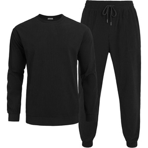 image:imageCOOFANDY Mens Tracksuit 2 Piece Sweatsuit Set Long Sleeve Pullover Athletic Suit For Sports Casual Fitness JoggingBlack
