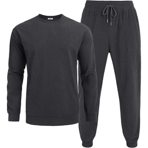 image:imageCOOFANDY Mens Tracksuit 2 Piece Sweatsuit Set Long Sleeve Pullover Athletic Suit For Sports Casual Fitness JoggingDark Grey
