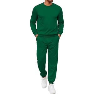 image:imageCOOFANDY Mens Tracksuit 2 Piece Sweatsuit Set Long Sleeve Pullover Athletic Suit For Sports Casual Fitness JoggingDeep Green