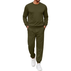 image:imageCOOFANDY Mens Tracksuit 2 Piece Sweatsuit Set Long Sleeve Pullover Athletic Suit For Sports Casual Fitness JoggingStyle Barmy Green