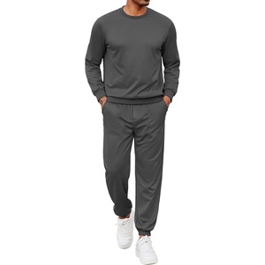 image:imageCOOFANDY Mens Tracksuit 2 Piece Sweatsuit Set Long Sleeve Pullover Athletic Suit For Sports Casual Fitness JoggingStyle Bdark Grey