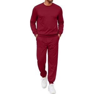 image:imageCOOFANDY Mens Tracksuit 2 Piece Sweatsuit Set Long Sleeve Pullover Athletic Suit For Sports Casual Fitness JoggingStyle Bwine Red