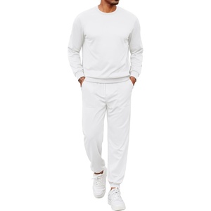 image:imageCOOFANDY Mens Tracksuit 2 Piece Sweatsuit Set Long Sleeve Pullover Athletic Suit For Sports Casual Fitness JoggingWhite