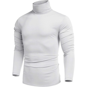 image:imageCOOFANDY Mens Turtleneck Cotton T Shirts Long Sleeve Slim Fit Thermal TopsWhite