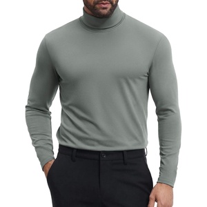 image:imageCOOFANDY Mens Turtleneck Shirts Slim Fit Shirt Tops Lightweight Pullover Thermal Sweater Casual Long Sleeve ShirtGray Green