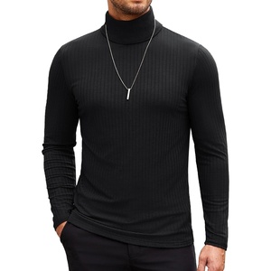 image:imageCOOFANDY Mens Turtleneck Sweater Slim Fit Lightweight Basic Ribbed Sweaters01black