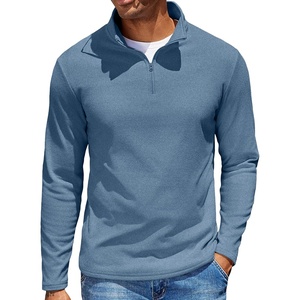 image:imageCOOFANDY Quarter Zip Pullover Men Long Sleeve Sweatshirts for Men Fleece Sweater FallDark Blue