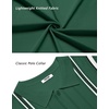 image:imageCOOFANDY Knit Shirts for Men Casual Short Sleeve Button Down Shirts Summer Beach Stretch Fit Collared ShirtsDark Green