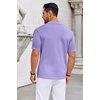 image:imageCOOFANDY Knit Shirts for Men Casual Short Sleeve Button Down Shirts Summer Beach Stretch Fit Collared ShirtsLilac