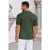 image:imageCOOFANDY Knit Shirts for Men Casual Short Sleeve Button Down Shirts Summer Beach Stretch Fit Collared ShirtsOlive Green
