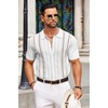 image:imageCOOFANDY Knit Shirts for Men Casual Short Sleeve Button Down Shirts Summer Beach Stretch Fit Collared ShirtsWhite