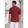 image:imageCOOFANDY Knit Shirts for Men Casual Short Sleeve Button Down Shirts Summer Beach Stretch Fit Collared ShirtsWine