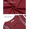 image:imageCOOFANDY Knit Shirts for Men Casual Short Sleeve Button Down Shirts Summer Beach Stretch Fit Collared ShirtsWine