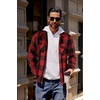 image:imageCOOFANDY Men Flannel Jackets Full Zip Up Plaid Shirt Shackets Cotton Lightweight Jackets Casual Stylish Fall Jackets 2024