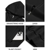 image:imageCOOFANDY Men Full Zip Hoodie Fleece Zipper Sweatshirt Casual Hooded Jacket  lightweight fleecelined and smooth zipper versatile drawstring hood ideal for daily wear school gym outdoor activitiesBlack