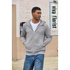 image:imageCOOFANDY Men Full Zip Hoodie Fleece Zipper Sweatshirt Casual Hooded Jacket  lightweight fleecelined and smooth zipper versatile drawstring hood ideal for daily wear school gym outdoor activitiesLight Grey