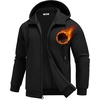 image:imageCOOFANDY Men Full Zip Hoodie Fleece Zipper Sweatshirt Casual Hooded Jacket  lightweight fleecelined and smooth zipper versatile drawstring hood ideal for daily wear school gym outdoor activitiesBlack
