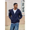 image:imageCOOFANDY Men Full Zip Hoodie Fleece Zipper Sweatshirt Casual Hooded Jacket  lightweight fleecelined and smooth zipper versatile drawstring hood ideal for daily wear school gym outdoor activitiesNavy Blue