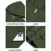 image:imageCOOFANDY Men Full Zip Hoodie Fleece Zipper Sweatshirt Casual Hooded Jacket  lightweight fleecelined and smooth zipper versatile drawstring hood ideal for daily wear school gym outdoor activitiesArmy Green