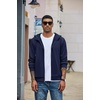 image:imageCOOFANDY Men Full Zip Hoodie Fleece Zipper Sweatshirt Casual Hooded Jacket  lightweight fleecelined and smooth zipper versatile drawstring hood ideal for daily wear school gym outdoor activitiesNavy Blue