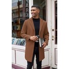 image:imageCOOFANDY Men Long Jacket Heavy Winter Slim Fit Overcoat Casual Brown Pea Coats Warm Fashion Suit Coat Men Wool Walker