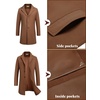 image:imageCOOFANDY Men Long Jacket Heavy Winter Slim Fit Overcoat Casual Brown Pea Coats Warm Fashion Suit Coat Men Wool Walker